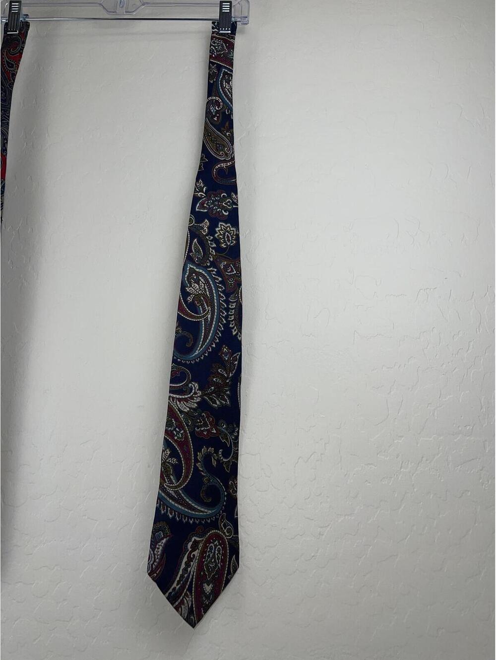Mario Valentino Paisley Pattern Silk Tie